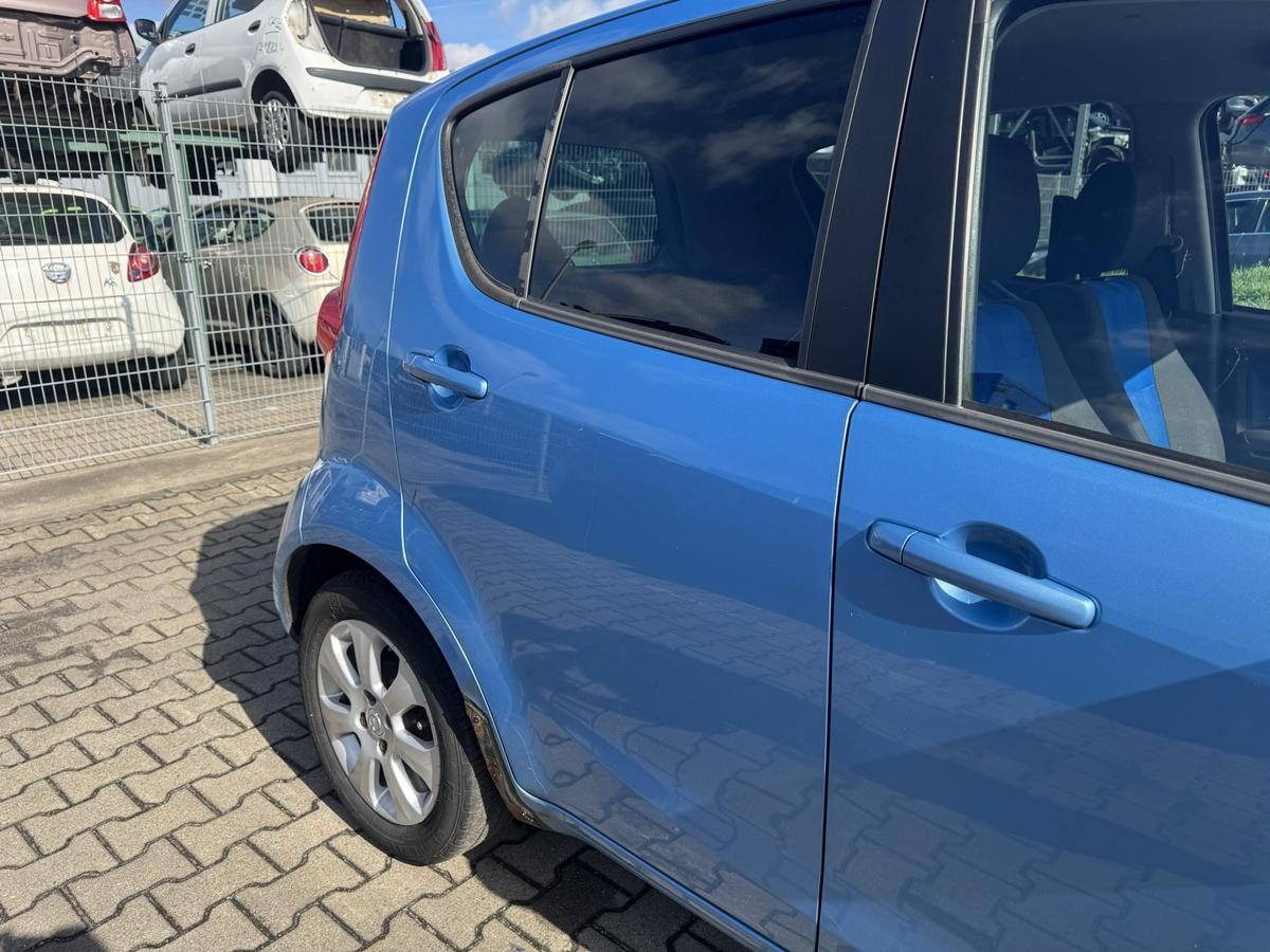 Opel Agila B original T&uuml;r hinten rechts GBW Marokkoblau met manuelle Fensterheber Rohbau Bj.2008